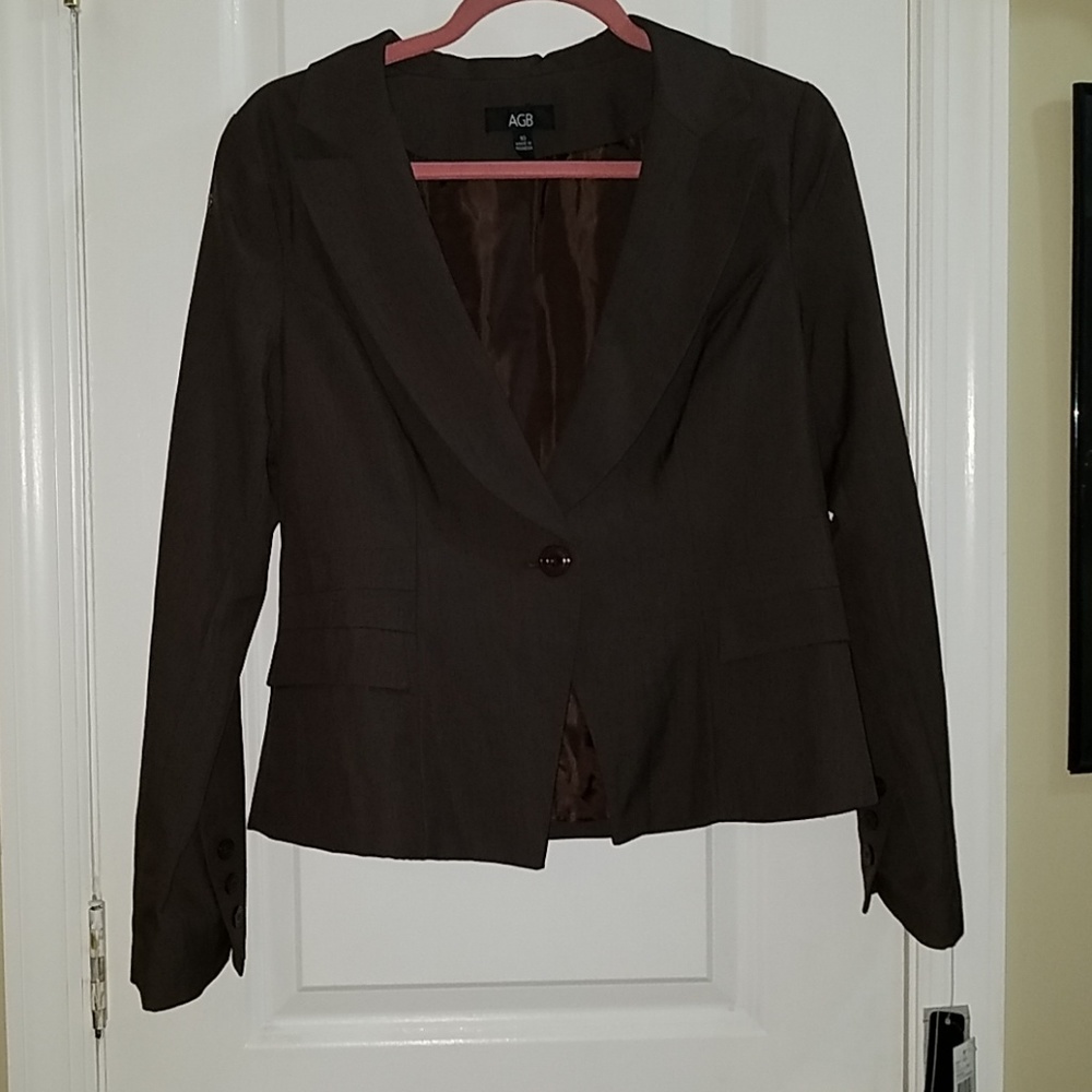 Women's AGB suit jacket dark brown size 10